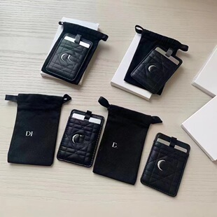 D home beauty counter full gift diamond pattern small card bag with stainless steel mirror two-in-one suit can be added with chain