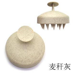 Wheat straw shampoo comb wholesale cleaning massage silicone shampoo brush Amazon hot selling scalp massage comb