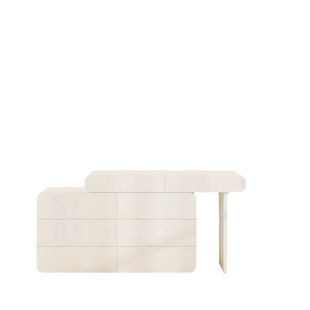 Cream Style Dressing Table Solid Wood Dressing Table Bucket Cabinet Integrated Dressing Table Dressing Mirror Bedroom Dressing Table Dressing Stool