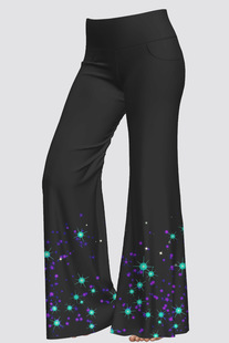 Ebay Explosions Woven Digital Printing Women's Yoga Pants Yoga Clothing Leggings Christmas Style Square Dance Clothing