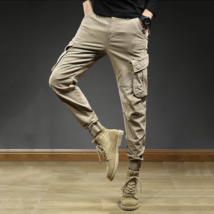 2025 Winter Thick Casual Pants Trousers Loose Cotton Tooling Pants Korean Men's Harlan Pants