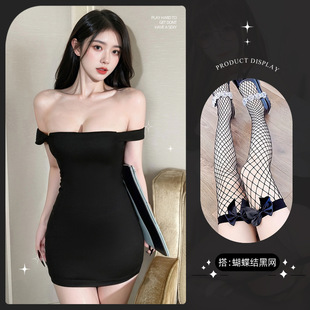 Wanhou Sexy Lingerie Passion Hot Uniform Temptation Slim Fit Wrap Hip Nightdress Small Chest Showy 8207