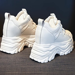 Shoes Women's Torre Shoes 2024 Summer New Style High-rise 10cm Casual Women's Shoes All-match Thick-soled White Shoes
