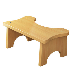 Toilet squatting toilet stool foot stool toilet bamboo solid wood non-slip mat foot artifact elderly children toilet stool
