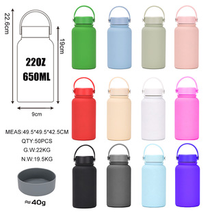 Симпатичный мультфильм 650ml спортивная водная чашка для детей большой емкости из нержавеющей стали изоляционная чашка наружная нескользящая портативная чашка