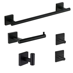Bathroom bathroom pendant five-piece bathroom towel rack towel bar tissue rack hook stainless steel cross-border suit