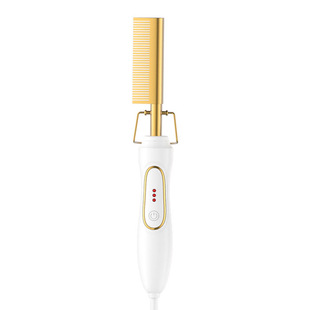 Baiteng straight hair comb lazy two-in-one egg roll head hair curler electrical rolling straight dual-use electric copper comb manufacturer