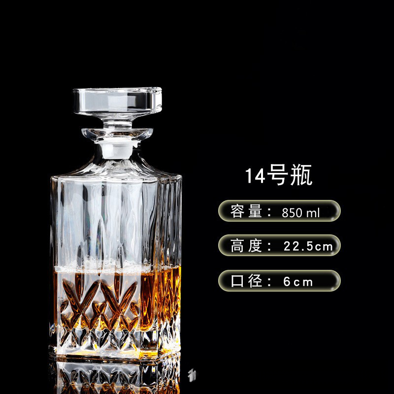 Glass Household Wine Pot Liquor Storage Bottle Wine Bottle Creative Wine Decanter Whisky Wine Bottle with Lid Foreign Wine Bottle