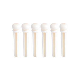 Plastic Guitar Fixed String Cone Folk Wood Guitar String Stud with White Black ABS Fixed String Stud String Post