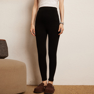 2024 Autumn and Winter New Cashmere Knitted High Waist Slim-fit Warm Inner Leggings Leggings Pants