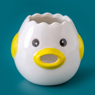 Cute Chick Ceramic Egg White Separator Creative Egg Yolk Protein Egg Separator Baby Egg Liquid Weiyan