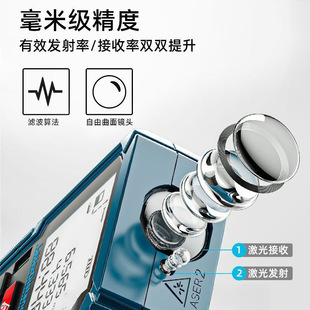 Laser Rangefinder High-Precision Handheld Infrared Measuring Ruler Distance Measuring Instrument Measuring Room Digital Ruler