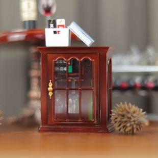 New product 1:12 miniature doll house accessories simulation mini kitchen wall cabinet scene model wine cabinet living room decoration