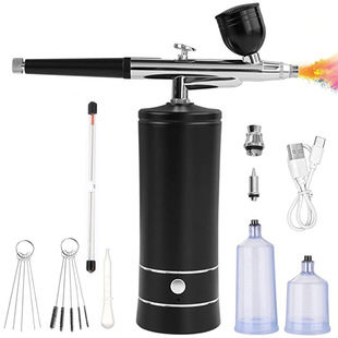 New Cross-border Spray Gun Oxygen Injection Instrument Large Pressure Facial Hydration Manicure Painting Portable Skin Rejuvenation Metal Cleaning
