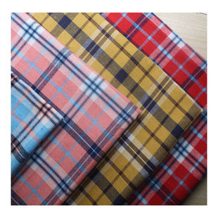 Polyester Cotton 21 Yarn-dyed Plaid Shirt Fabric Clothing Skirt Household Products Plain Jacquard Polyester Cotton Fabric