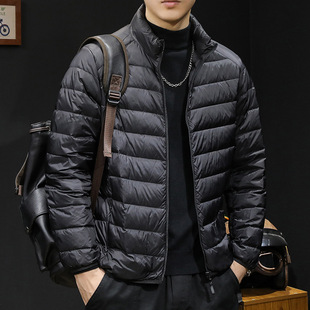 White Duck Lightweight Down Jacket Men's Winter 2024 New Fashion Brand plus size Warm Men's Jacket Short Plus Fat Plus Increase