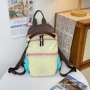 2024 New Style Schoolbag Trendy Brand Large Capacity Middle School Backpack Women's Travel Backpack High-value Lightweight Double-back Casual