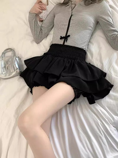 French Ballet Style Skirt Women's Summer Small High Waist Slimming Design Sweet Spicy Cake Puffy Short Skirt