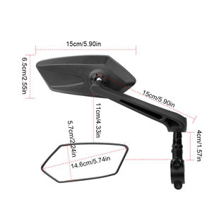 Mountain bike Bicycle Rearview Mirror electric car HD flat reflector reversing mirror riding equipment accessories