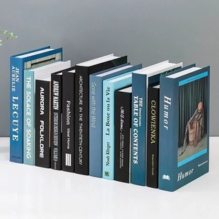 Синий минималистский современный поддельный книжный орнамент креативный домашний орнамент реквизит модель гостиной телевизионный шкаф декоративный симулятор книга