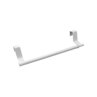 Stainless steel single rod retractable towel rack household punch-free towel rack cabinet door back storage rack