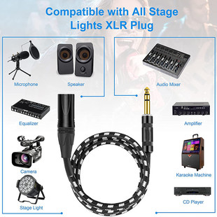 EDELINK audio cable 6.5 to Canon male and female extension cable recording microphone guitar mixer silver-plated cable
