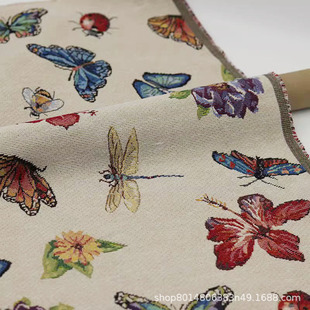 Factory wholesale butterfly yarn-dyed jacquard fabric clothing luggage fabric