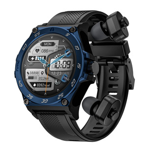 New LC18 Smart Watch TWS Headset 2-in -1 Bluetooth Call Heart Rate Blood Oxygen Monitoring Offline Payment