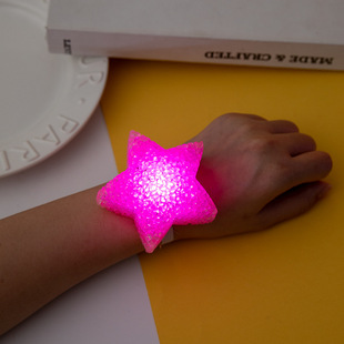 National Day Gift Children's Luminous Wrist Five-pointed Star Lamp Dance Performance Props Handheld Star Lamp Cheering Gift
