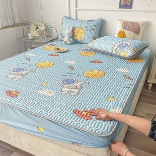 Thailand latex summer mat three-piece fitted sheet thickened summer washable cool silk student dormitory Nantong wholesale