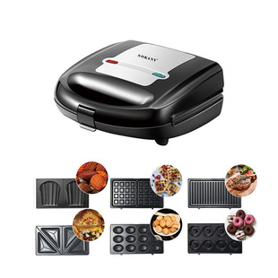 Cross border export sandwich machine eight in one detachable breakfast machine cake nut donut waffle machine