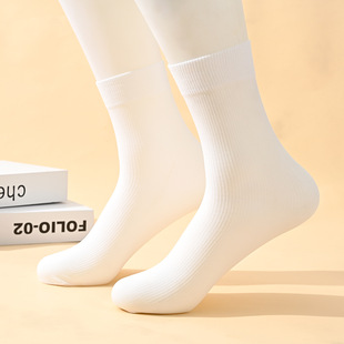 Summer men's thin short stockings men's business socks tube socks solid color straight men's socks stall socks wholesale