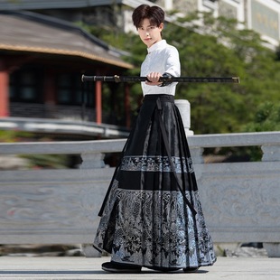 Новое мужское Тканое Золотое Платье Hanfu с красочным рисунком дракона, платье с лицом лошади, боевое платье в годе дракона, Новый китайский стиль, воротник-стойка, топ, стиль для пар
