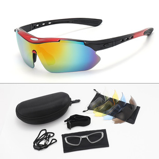 Spot wholesale 0089 outdoor glasses HD riding fishing bike polarized five-piece set
