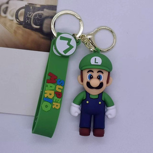 Cross-border creative cartoon Mario doll key chain pendant bag car key chain accessories gift wholesale