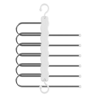Multi-functional Folding Pants Rack Household Magic Seamless Pants Clip Wardrobe Storage Artifact Non-slip Pants Storage Rack