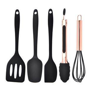 Kitchenware 5-piece silicone baking set baking silicone integrated spatula egg beater food clip set