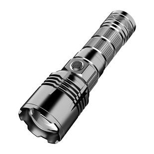 White laser flashlight power display charging mobile phone aluminum alloy flashlight portable lighting flashlight cross-border new product