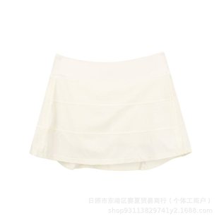 Lulu's Same Pace Rival Classic Sports Skirt with Anti-Exposure Lining and Three-Pleat Skirt Yoga Tennis Skirt