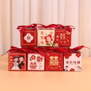 National tide New Square hotel table wedding candy gift box engagement creative wedding banquet candy box wholesale