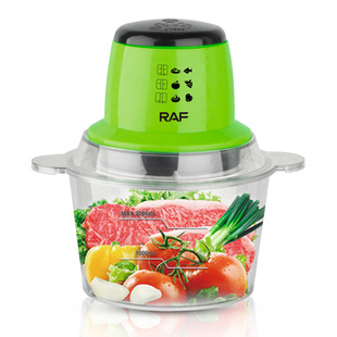 RAF European gauge cross-border household electric meat grinder kitchen glass vegetable grinder stuffing machine auxiliary food processor 2L