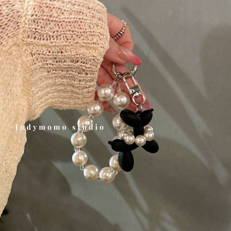 Ins Puppy DIY Pearl Short Bracelet Mobile Phone Hanging Chain Ccd Camera Hanging Chain Bag Pendant