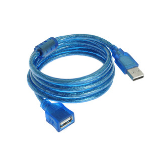 Factory direct supply transparent blue USB2.0 extension cord male to female extension cord A/F all copper core extension cord