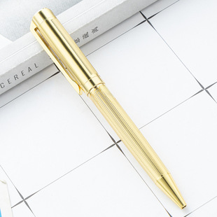 Business metal ballpoint pen creative pen holder engraved pattern office gift pen advertising conference metal pen manufacturers wholesale