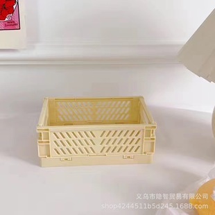 ins Log Handle Iron Storage Basket Desktop Debris Organization Student Dormitory Good Things Fruit Basket Girl Heart