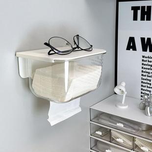 Transparent tissue box household wall-mounted bedroom bathroom toilet paper box wash towel wall storage box wholesale
