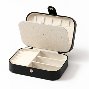 Large-capacity Jewelry Storage Box Anti-oxidation Necklace Earrings Ring Jewelry Box Portable PU Leather Jewelry Box