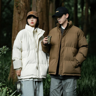 Down Jacket Men's Autumn and Winter Fashion Brand fleece-lined Thickened Warm Collar Cotton-padded Clothes for Men's Winter All-match Casual Jacket