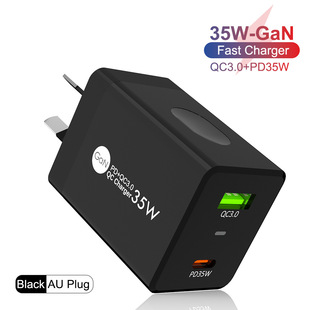 Зарядное устройство из нитрида галлия QC3.0PD35w Австралийская стандартная быстрая зарядная головка подходит для адаптации планшетного телефона к компьютеру