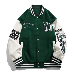 Spring New Men's and Women's Couple Baseball Suit New Tide Brand High Quality Hong Kong Wind Street Tide Jacket Coat for Men and Women